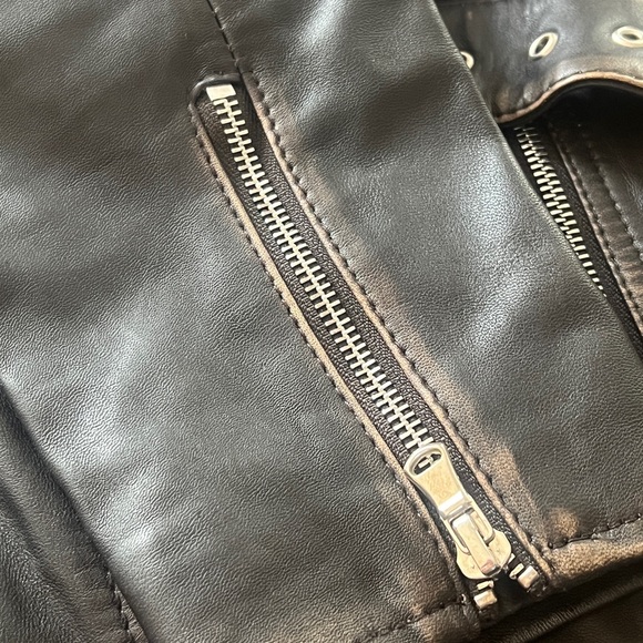 Women's Victoria Black Leather Jacket NWT - Picture 7 of 10